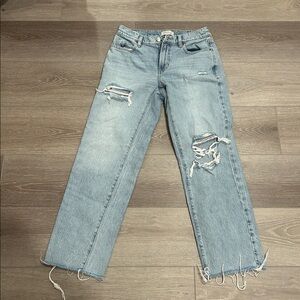 Distressed Light Blue Jeans